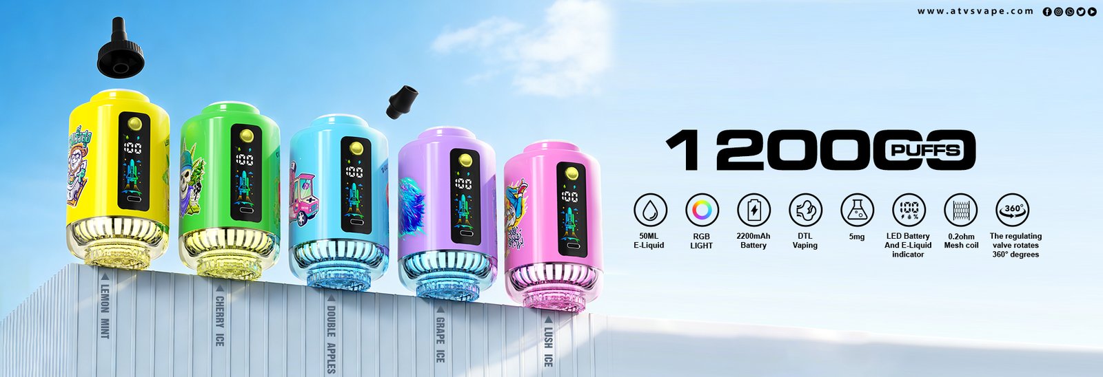 12000 puffs long lasting vape device