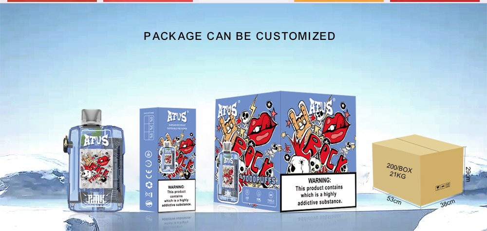 DE012 7000 Puffs Disposable Vapes with rechargeable and adjustable airflow ATVS Vape