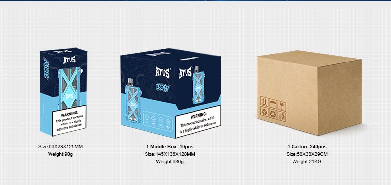 DE012 7000 Puffs Disposable Vapes with rechargeable and adjustable airflow ATVS Vape