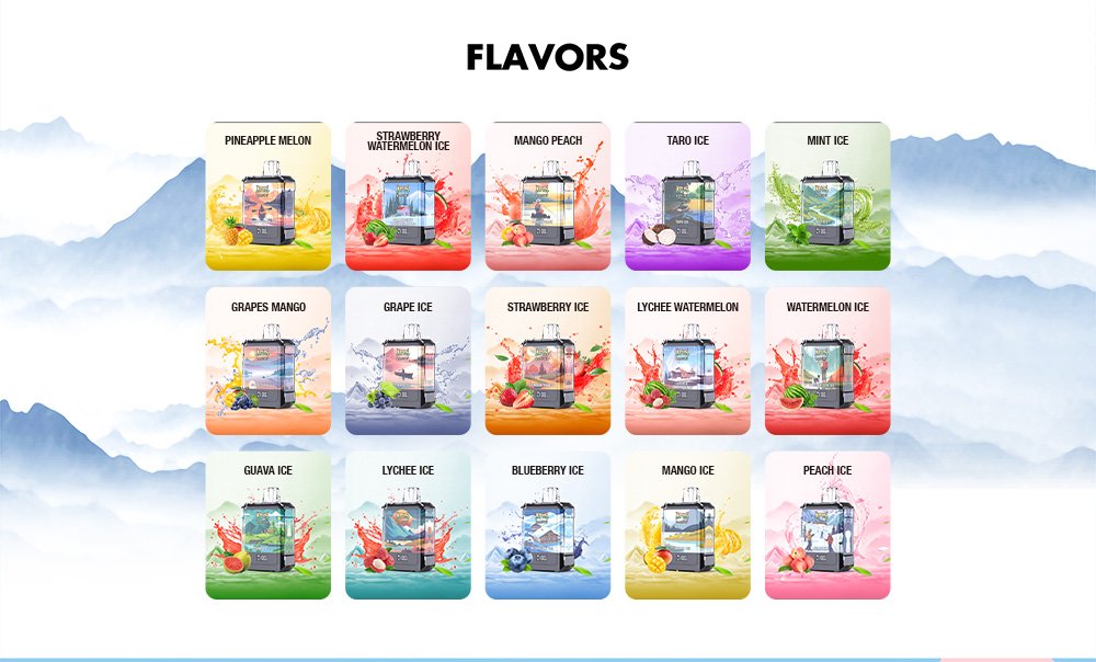 DE013A 25000 Puffs Disposable Vapes with LED display screen and adjustable airflow ATVS Vape