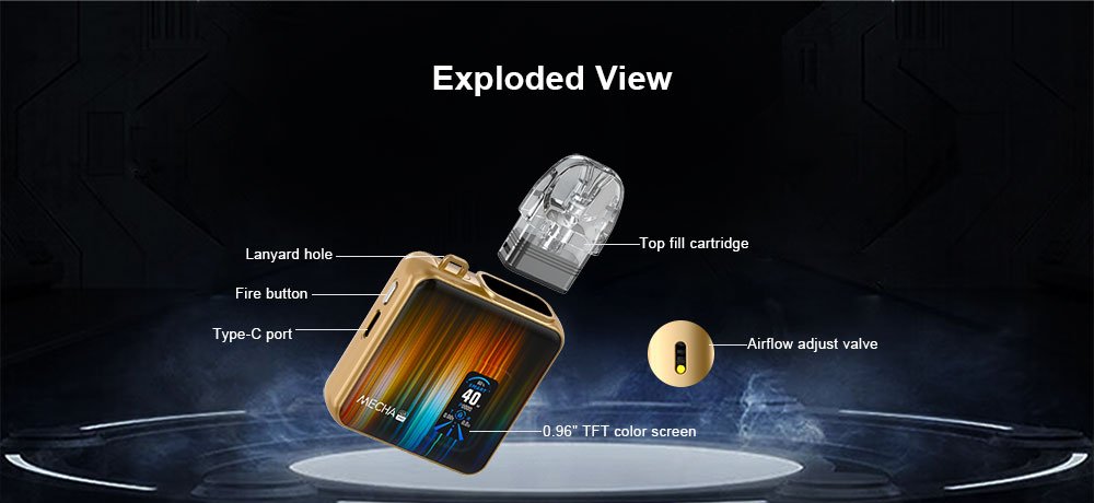 DE019 Refillable Pro Pod Kit System Device ATVS Vape