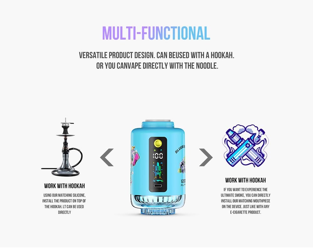 DE027 12000 Puffs Hookah Shisha Vape with rechargeable and adjustable airflow ATVS Vape